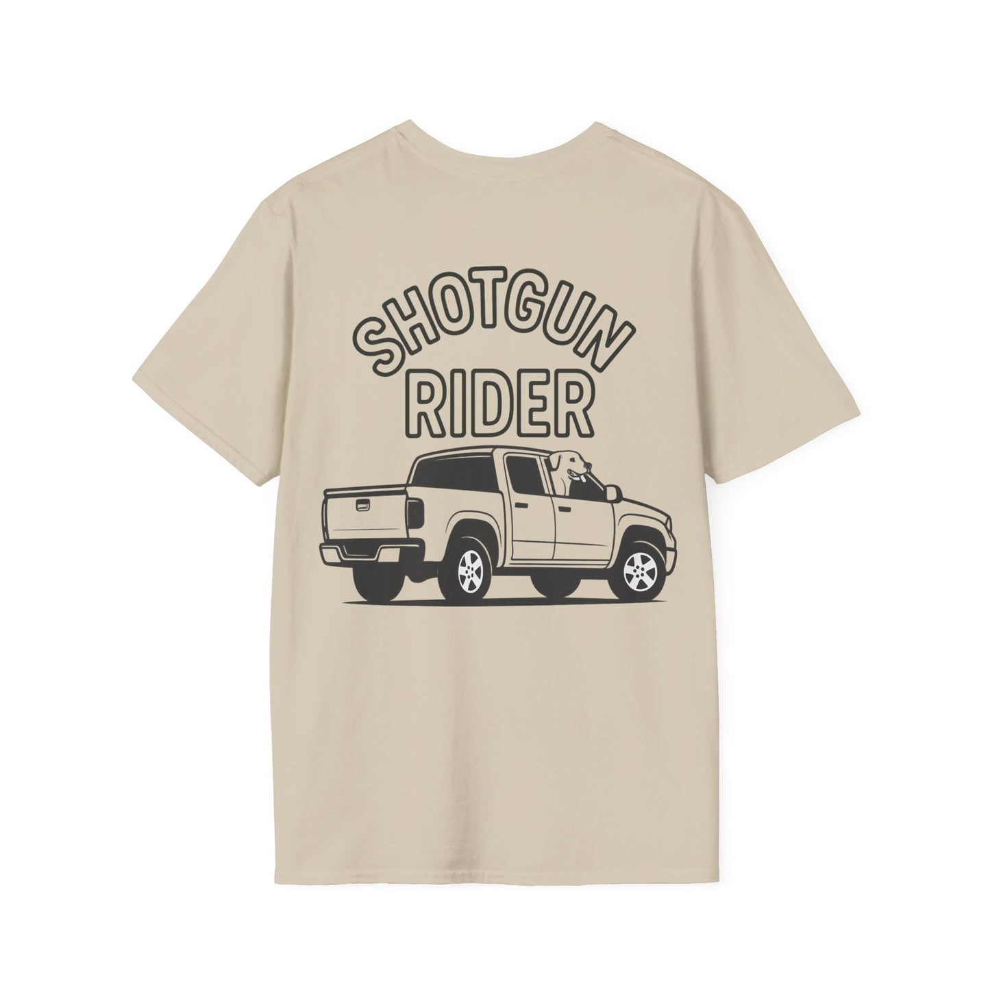 Shotgun Rider Dog Truck T-Shirt – Country Style Rescue Tee with Front Logo | Adopted and Adored Apparel, Adult Unisex T-Shirt