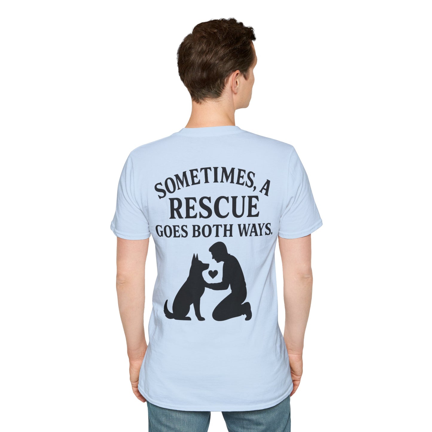 Sometimes a Rescue Goes Both Ways Shirt – Dog Rescue T-Shirt for Women & Men – Animal Adoption Gift – Emotional Pet Lover Tee, Adult Unisex T-Shirt