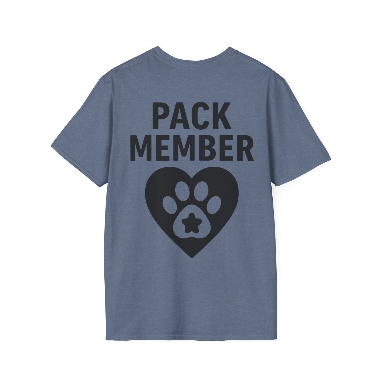 Pack Member Dog Shirt – Two Sided Rescue Tee – Front and Back Pack Member Logo – Black or White Print Options – Matching Family Rescue Apparel – Pitbull Dog Lover Gift – Animal Shelter Support – Adopt Don’t Shop Tee, Adult Unisex T-Shirt