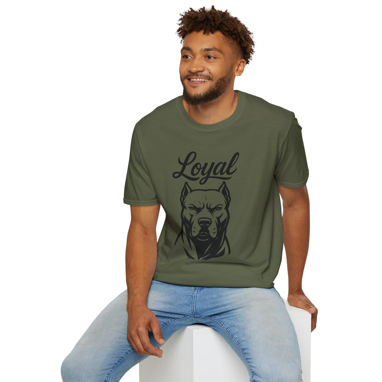 Loyal Pitbull T-Shirt – Bold Dog Head Design for Real Ones, Rescue Dog Lovers, and Streetwear Fans, Adult Unisex T-Shirt