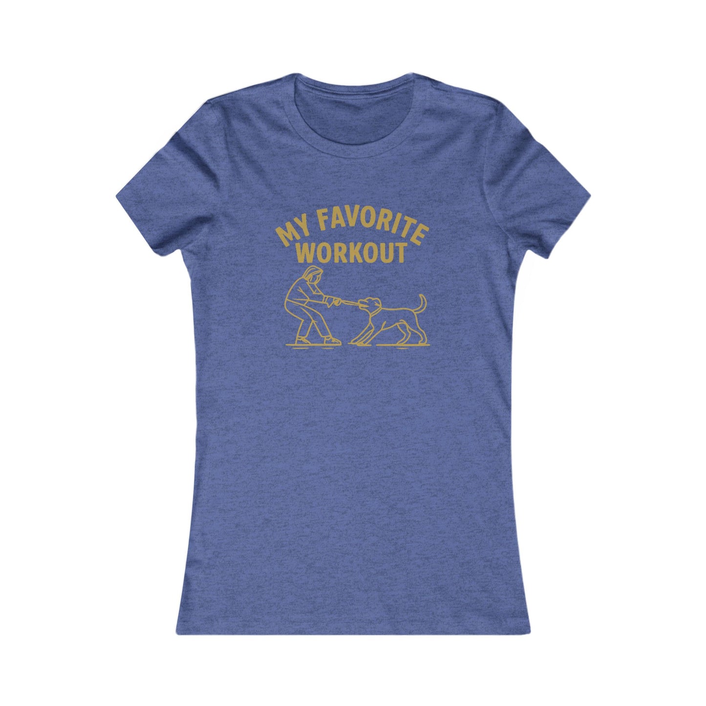 My Favorite Workout Tee | Fitness T-Shirt for Dog Lovers | Cute Workout Shirt | Pet Lover Gift | Activewear Top, Adult Unisex T-Shirt