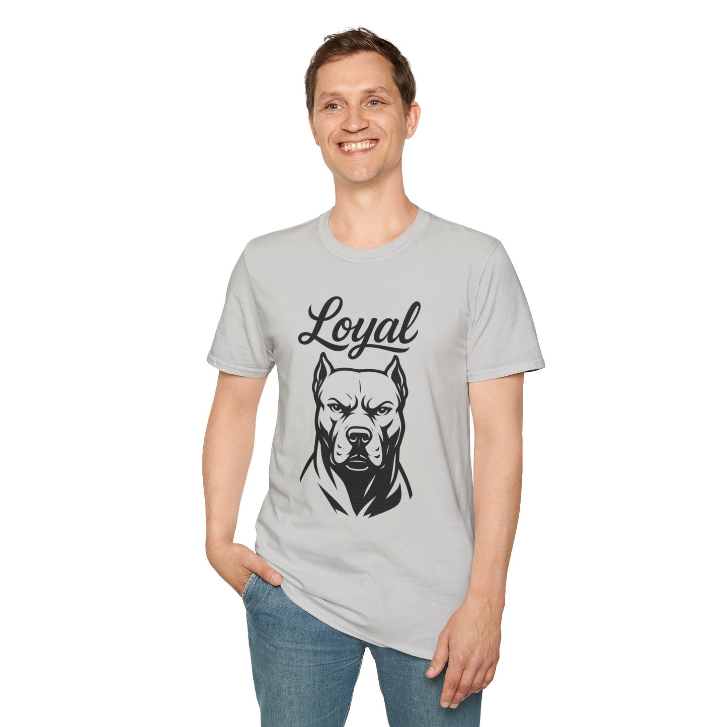 Loyal Pitbull T-Shirt – Bold Dog Head Design for Real Ones, Rescue Dog Lovers, and Streetwear Fans, Adult Unisex T-Shirt
