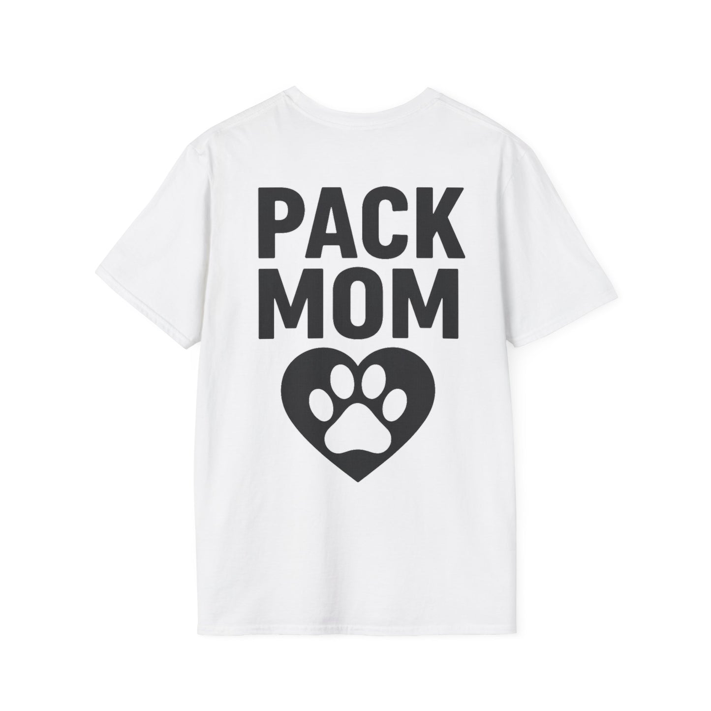Pack Mom Dog Shirt – Two Sided Rescue Tee for Dog Moms – Front Pack Member Logo – Back Pack Mom Design – Matching Family Rescue Apparel – Animal Shelter Support Gift – Pitbull Rescue Shirt – Join the Pack Tee, Adult Unisex T-Shirt