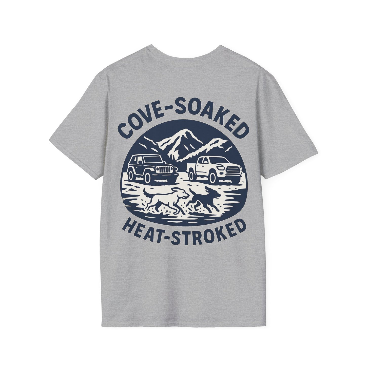 Cove-Soaked Heat-Stroked T-Shirt – Dog Rescue Off-Road T-Shirt for Lake Days & 4x4 Lovers, Adult Unisex T-Shirt