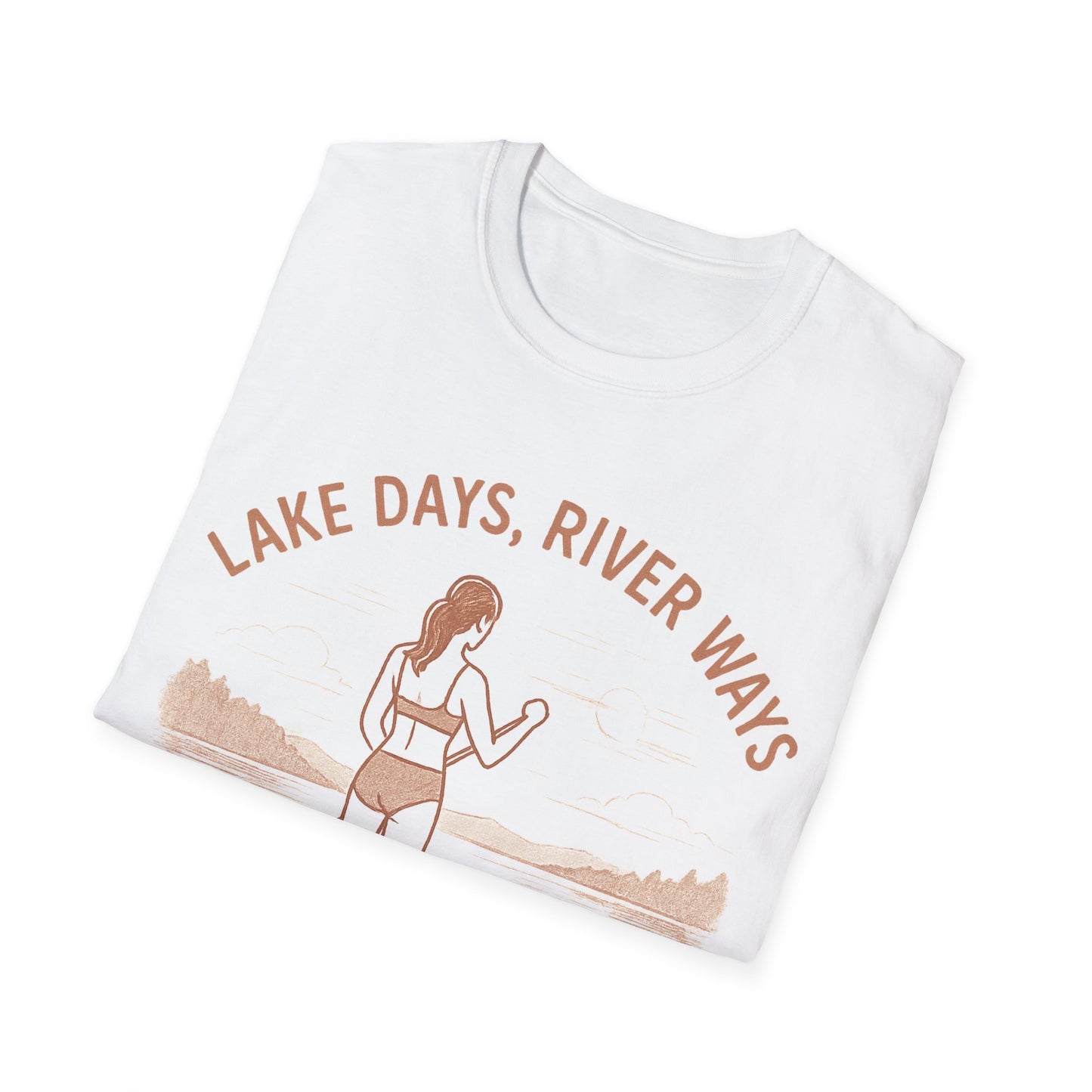 Lake Days River Ways Dog Always T-Shirt | Dog Lover Paddleboard Shirt | Rescue Dog Gift | Adopted & Adored Apparel, Adult Unisex T-Shirt