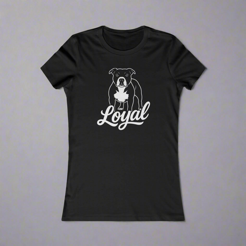 Loyal Pitbull Dog Women's Tee, Dog Lover Gift, Animal Rescue Shirt, Casual Tee for Pet Owners, Funny Dog Shirt, Gift for Animal Lovers, Adult Unisex T-Shirt