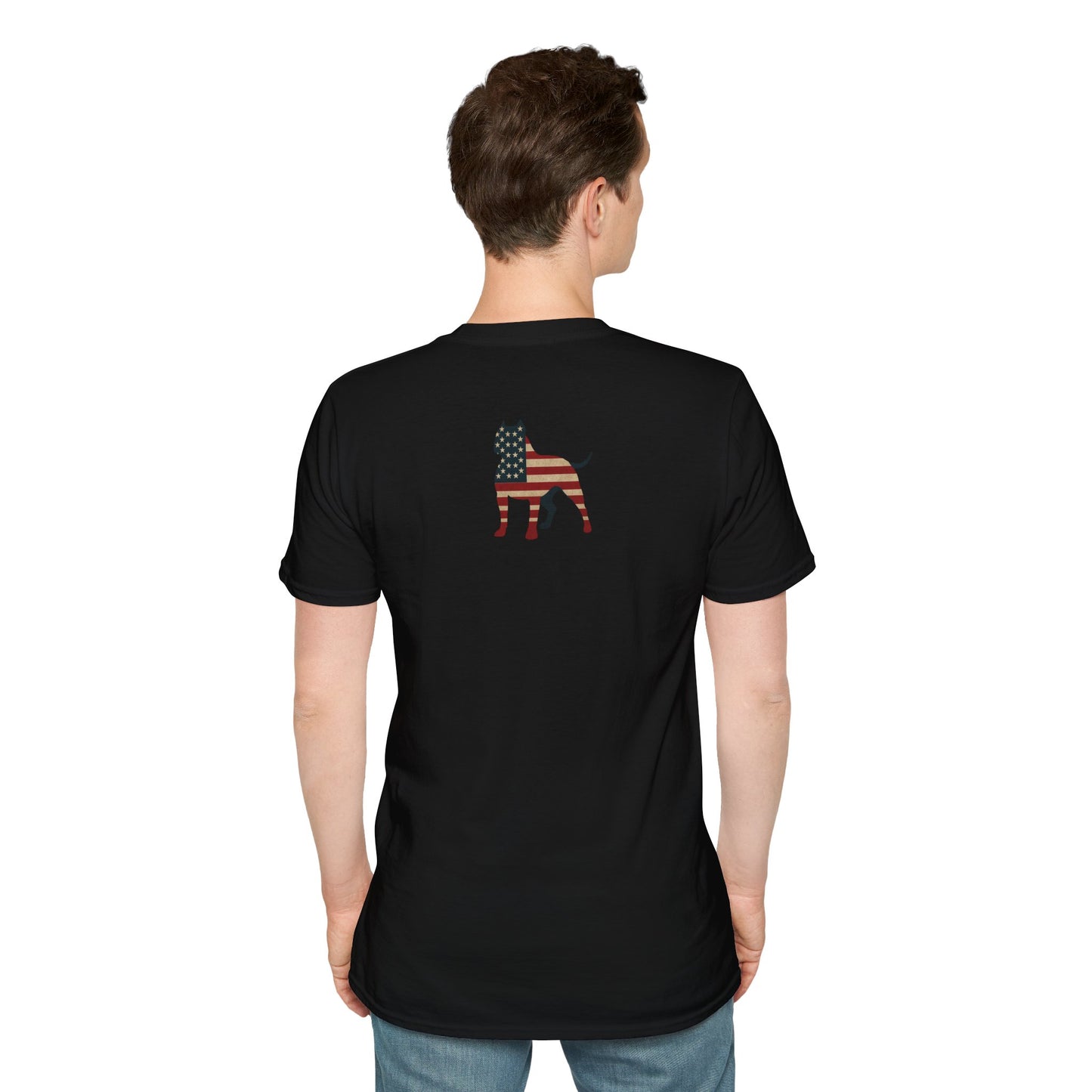 Faith and Freedom Eagle Cross T-Shirt – Front and Back USA Flag Pitty on back - American Flag Wings, Soldier Prayer Graphic, Patriotic Christian Memorial Shirt adult unisex