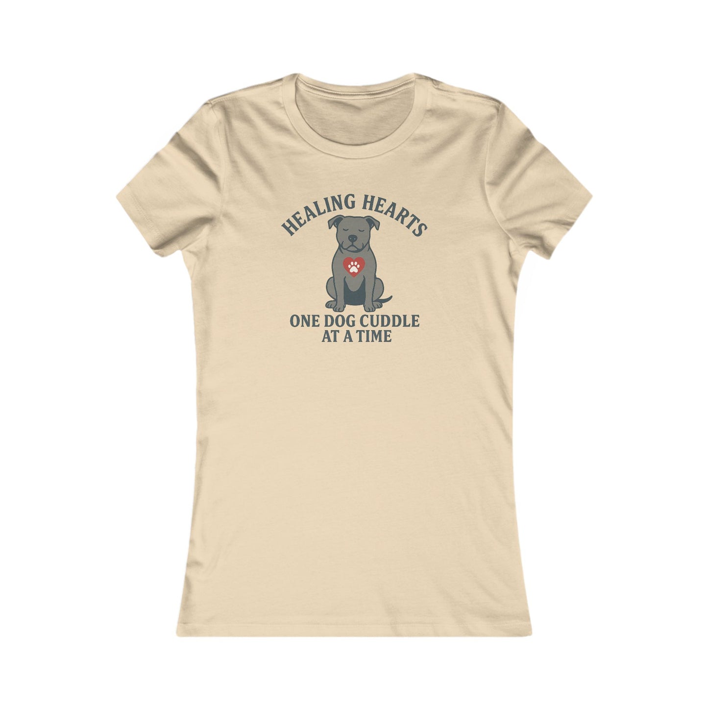 Healing Hearts One Dog Cuddle at a Time Tee, Dog Lover Shirt, Animal Rescue Gift, Pet Adoption Apparel, Cute Animal T-Shirt, Adult Unisex T-Shirt