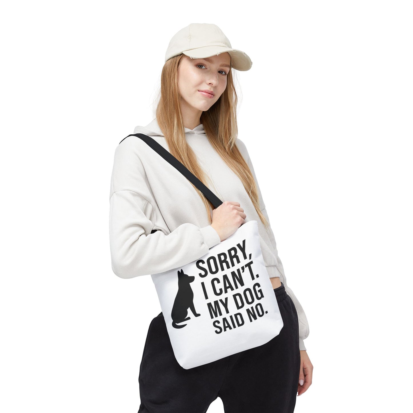 "Sorry, I Can't. My Dog Said No." Playful Dog Lover Tote Bag -, Adult Unisex T-Shirt