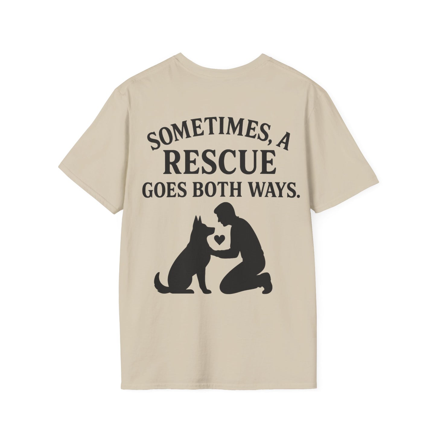 Sometimes a Rescue Goes Both Ways Shirt – Dog Rescue T-Shirt for Women & Men – Animal Adoption Gift – Emotional Pet Lover Tee, Adult Unisex T-Shirt