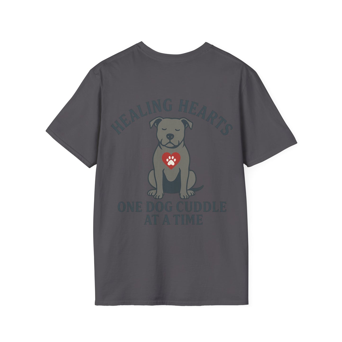 Healing Hearts Rescue Shirt – Pitbull Dog Lover Gift – Pack Member Tee, Adult Unisex T-Shirt