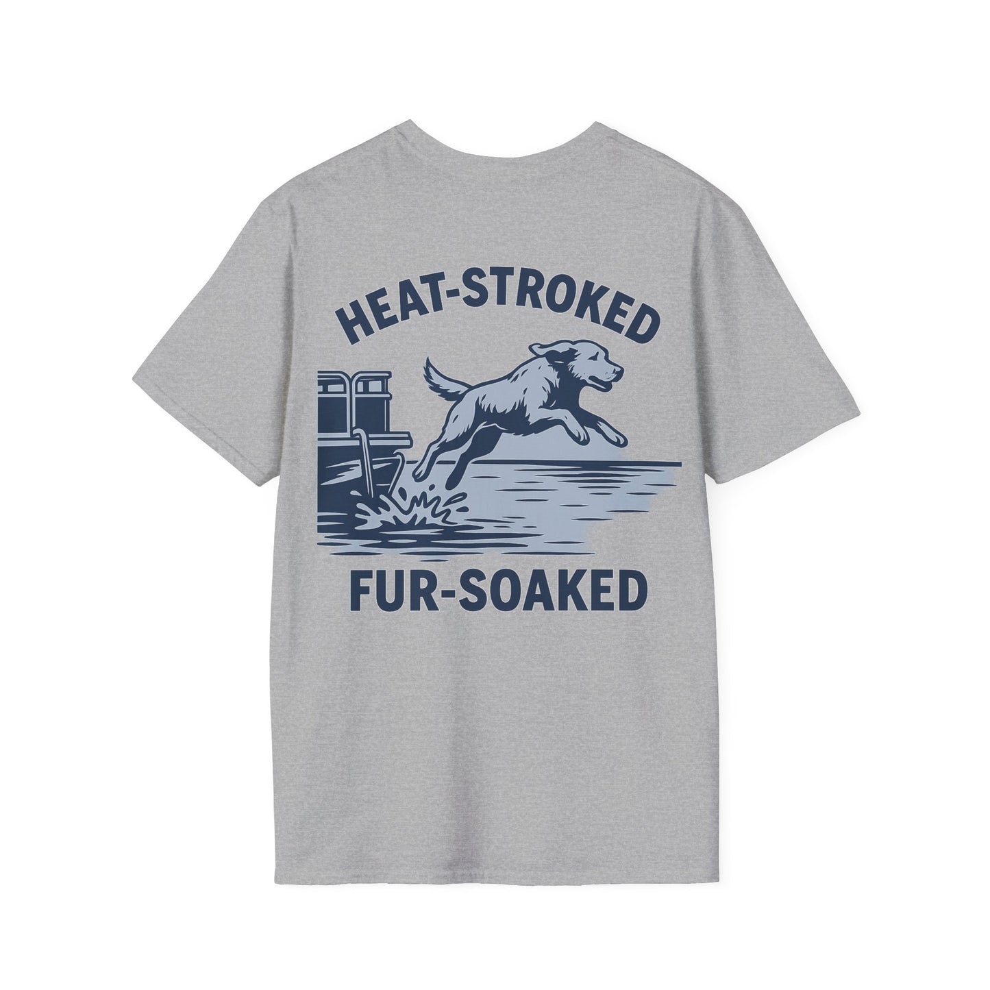 Heat-Stroked Fur-Soaked Dog T-Shirt – Funny Summer Rescue Shirt for Dog Lovers, Arizona Pet Owners, Salt River Float Trips, and Lake Life Vibes, Adult Unisex T-Shirt