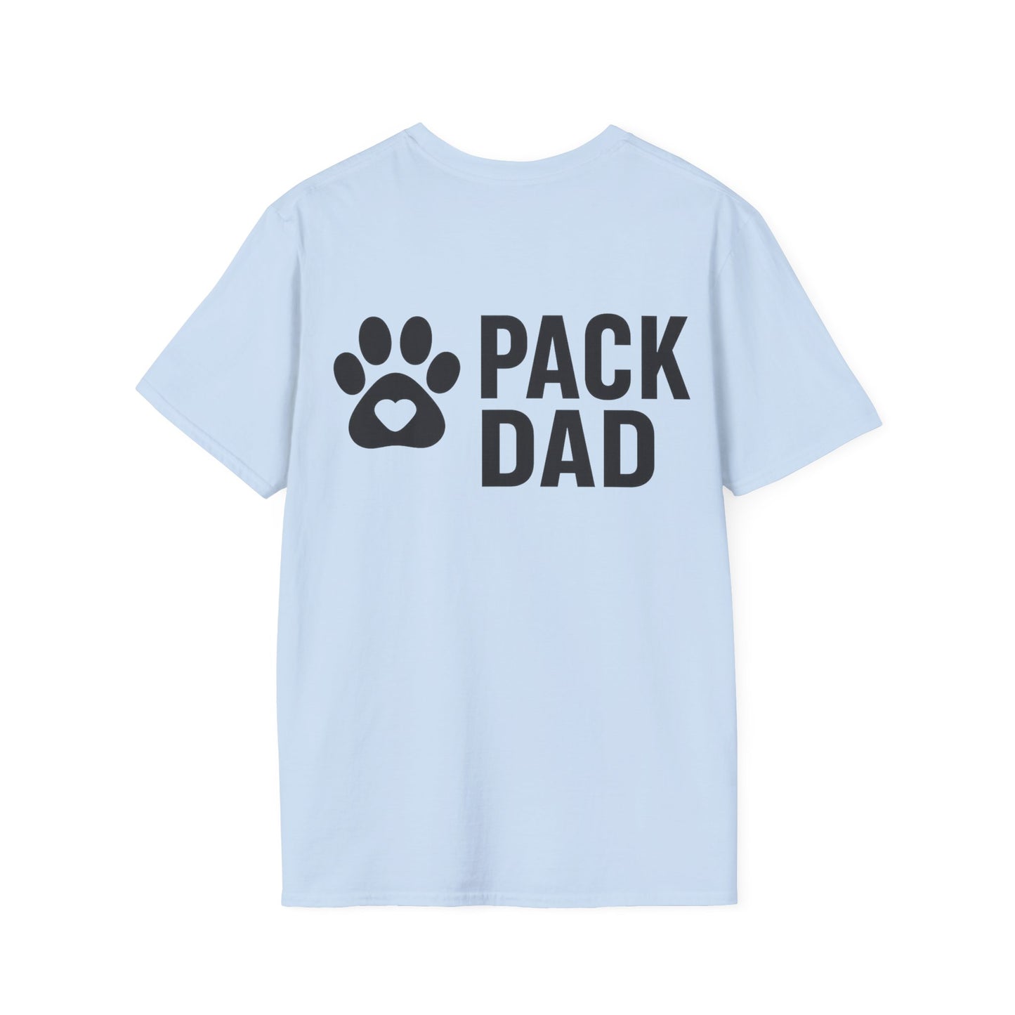Pack Dad T-Shirt with Paw Print – Matching Dog Family Tee – Father’s Day Dog Dad Gift – Adopted and Adored Apparel, Adult Unisex T-Shirt