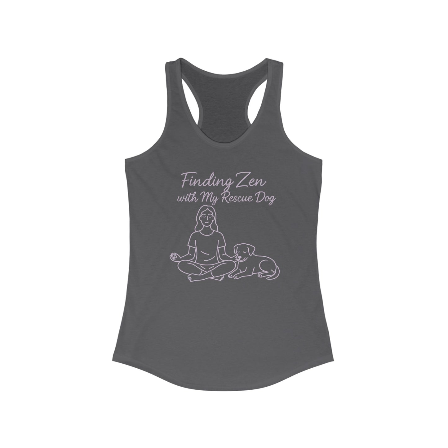 Finding Zen Women's Racerback Tank Top, Dog Lover Gift, Yoga Top, Casual Wear, Pet Adoption Support, Adult Unisex T-Shirt