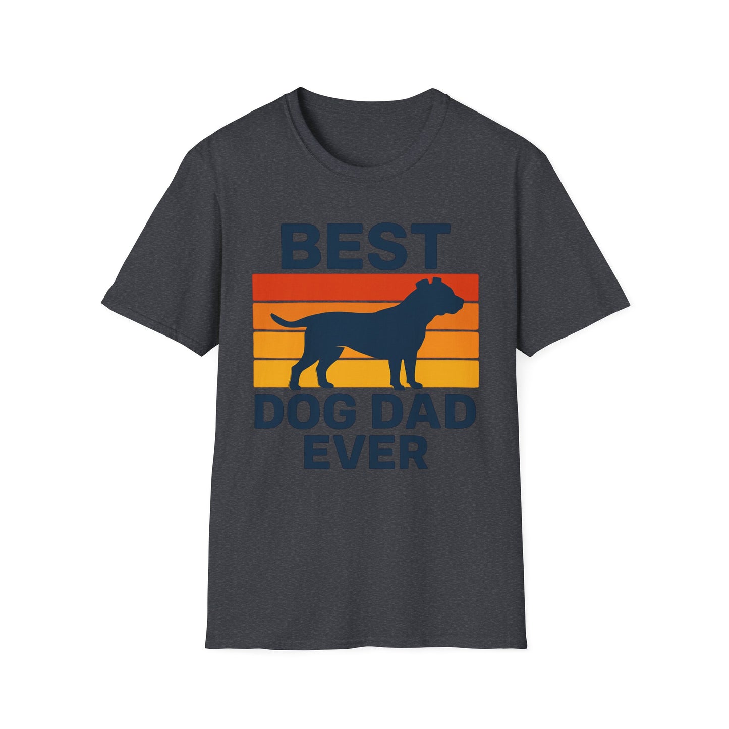 Best Dog Dad Ever Pit bull Adult Unisex T-Shirt, Pet Lover Gift, Father's Day Shirt, Dog Owner Apparel, Fun Casual Top, Dog-Themed Fashion