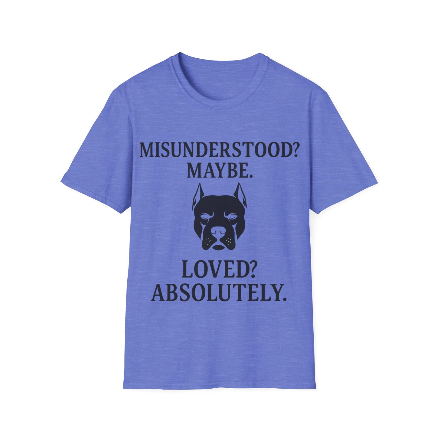 Misunderstood Pit Bull Shirt β Cropped Ear Dog Rescue Tee β White or Black Lettering β Adopt Donβt Shop Shirt β Pitbull Lover Gift, Adult Unisex T-Shirt