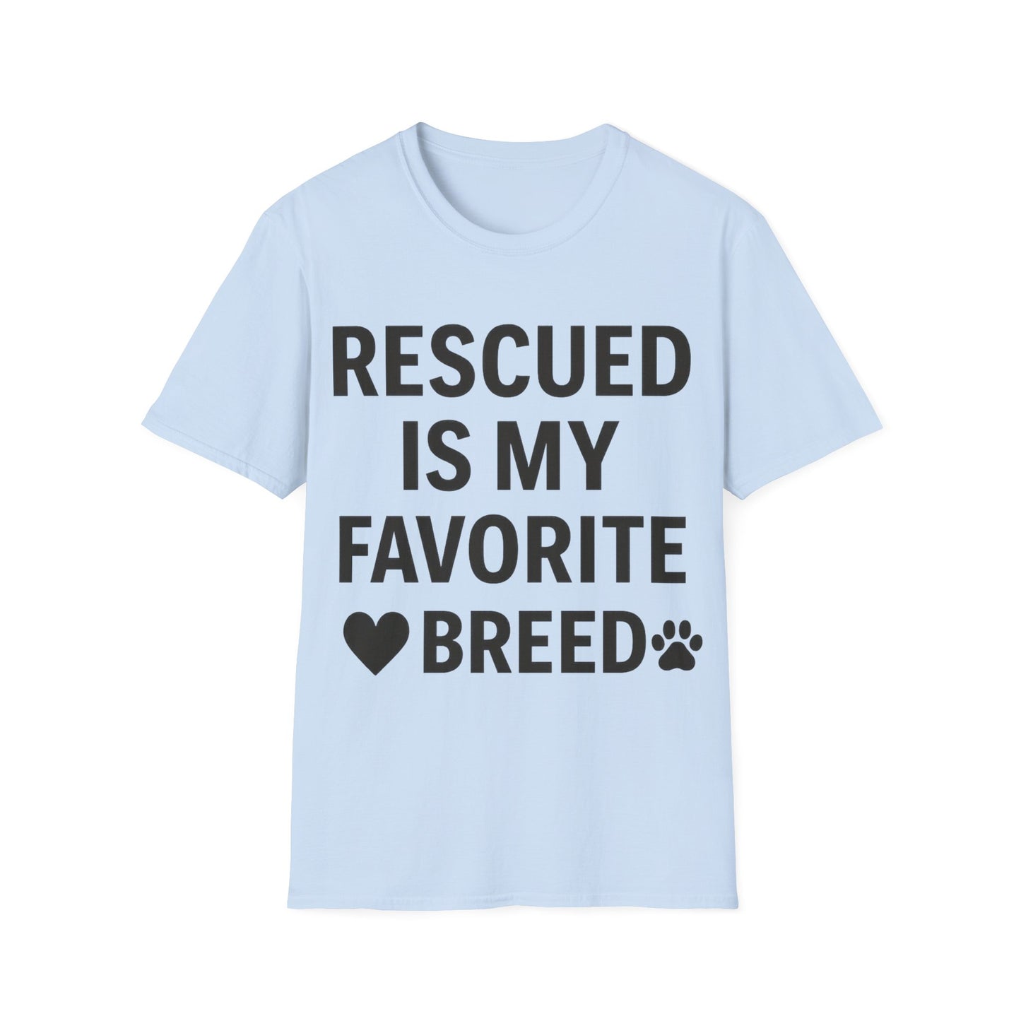 Rescued Is My Favorite Breed Shirt – Dog Rescue Tee, Adopt Don’t Shop Gift, Unisex T-Shirt for Pet Lovers, Adult Unisex T-Shirt