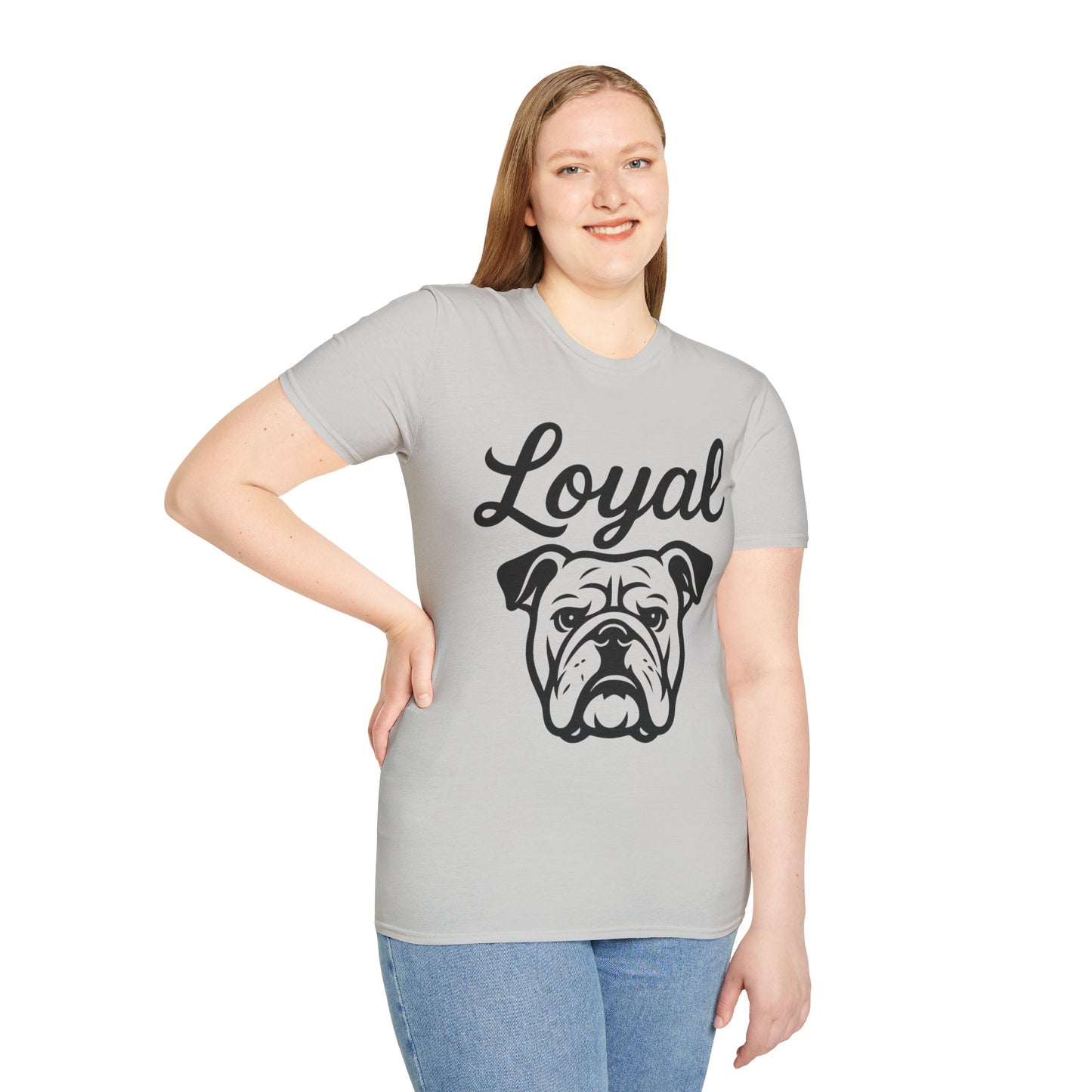Loyal English Bulldog T-Shirt – Bold Dog Head Graphic for Bulldog Lovers & Rescue Advocates, Adult Unisex T-Shirt
