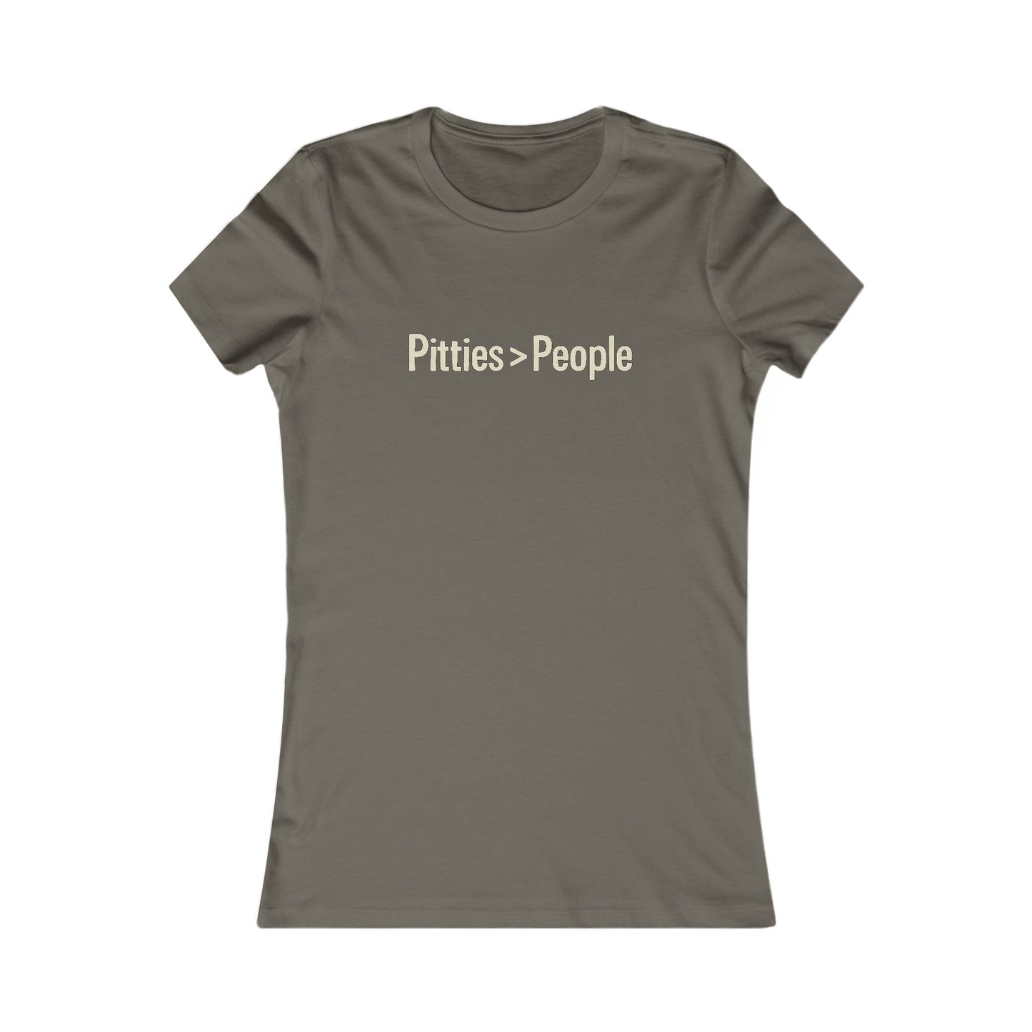 Pitties Over People Women's Tee, Dog Lover T-Shirt, Gifts for Dog Owners, Animal Rescue Shirt, Casual Everyday Wear=t-shirt, Adult Unisex T-Shirt