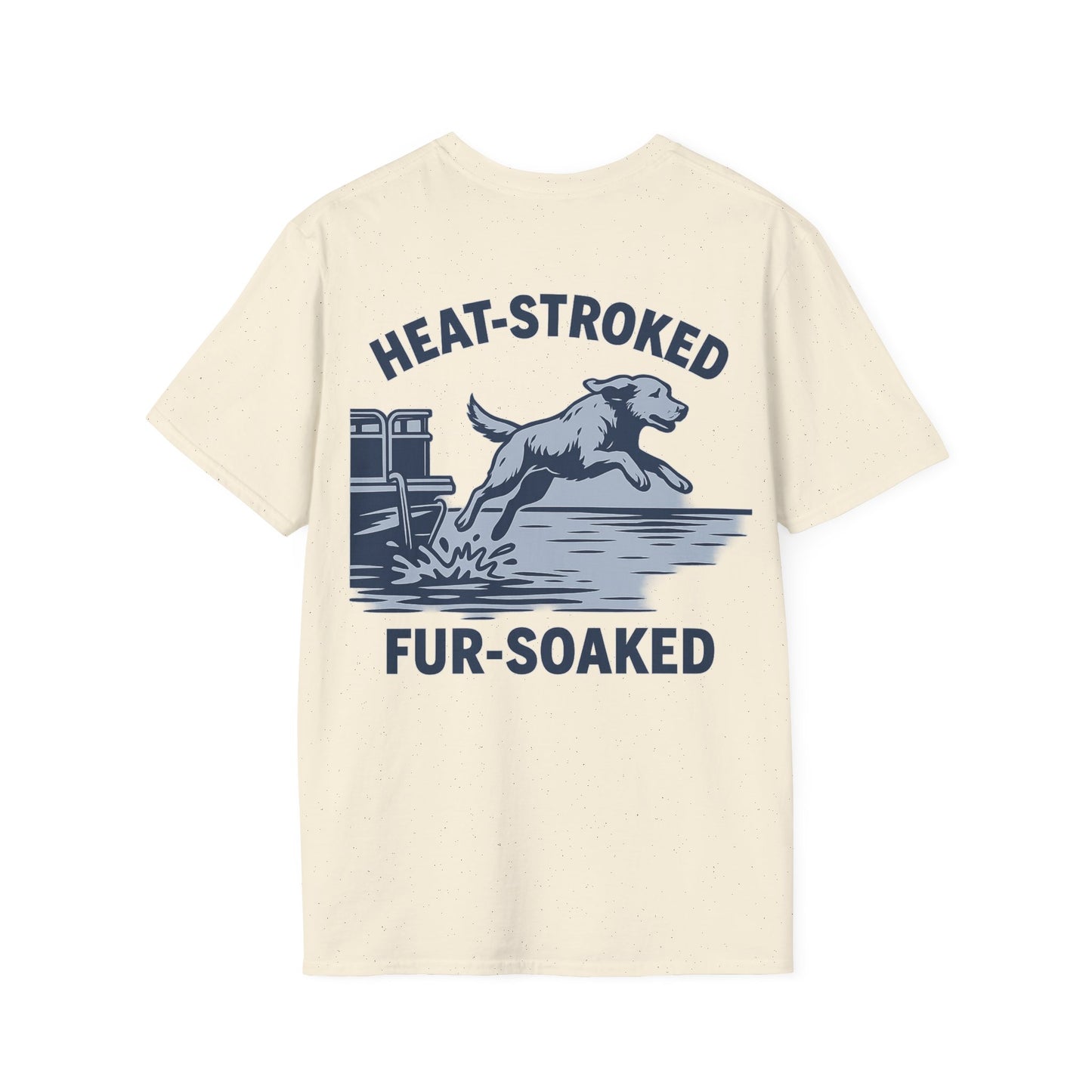 Heat-Stroked Fur-Soaked Dog T-Shirt – Funny Summer Rescue Shirt for Dog Lovers, Arizona Pet Owners, Salt River Float Trips, and Lake Life Vibes, Adult Unisex T-Shirt