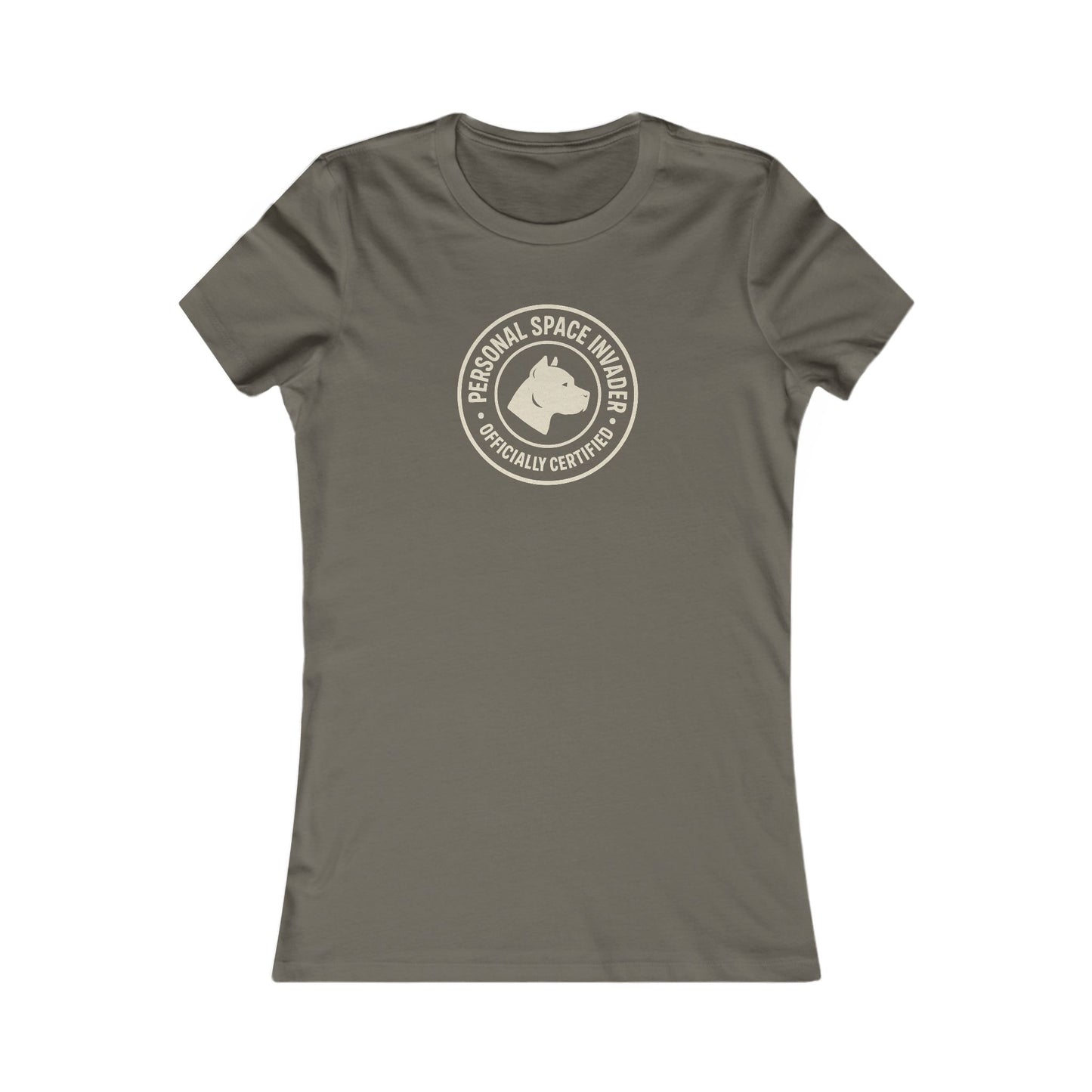 Funny Pit Bull T-Shirt for Women | Personal Space Invader Graphic Tee | Adult Dog Mom Gift