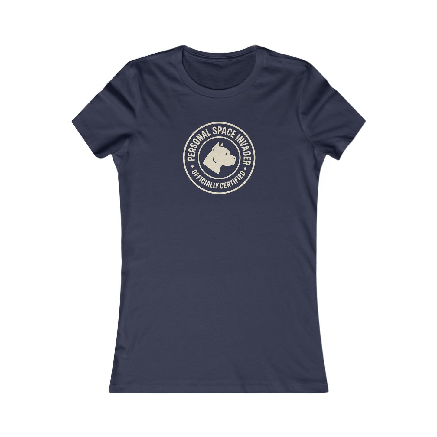 Funny Pit Bull T-Shirt for Women | Personal Space Invader Graphic Tee | Adult Dog Mom Gift