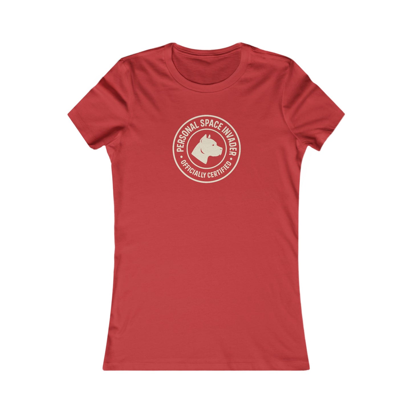 Funny Pit Bull T-Shirt for Women | Personal Space Invader Graphic Tee | Adult Dog Mom Gift
