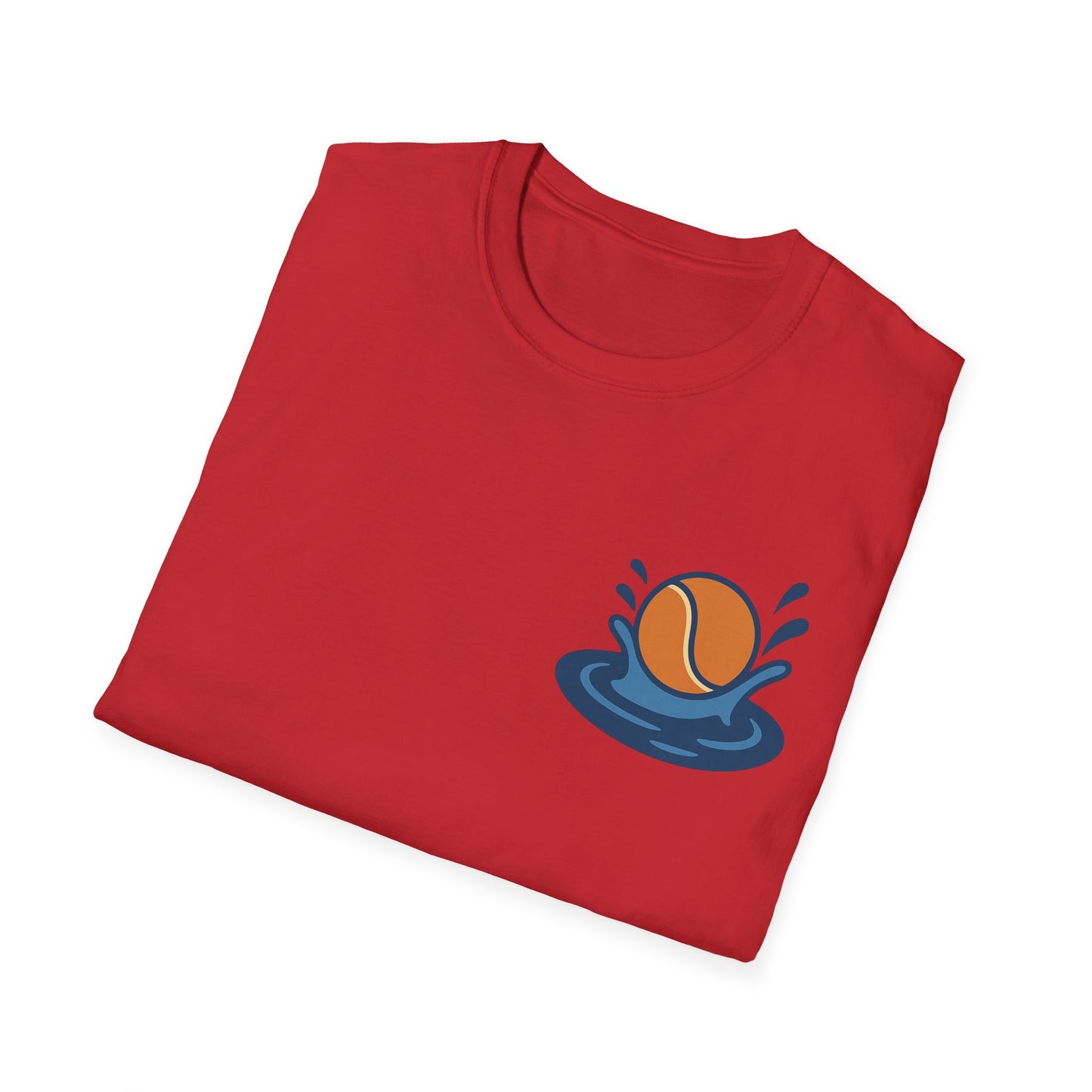 Heat-Stroked Ball-Soaked Dog T-Shirt – Funny Rescue Pool Dog Summer Shirt with Front & Back Print, Adult Unisex T-Shirt