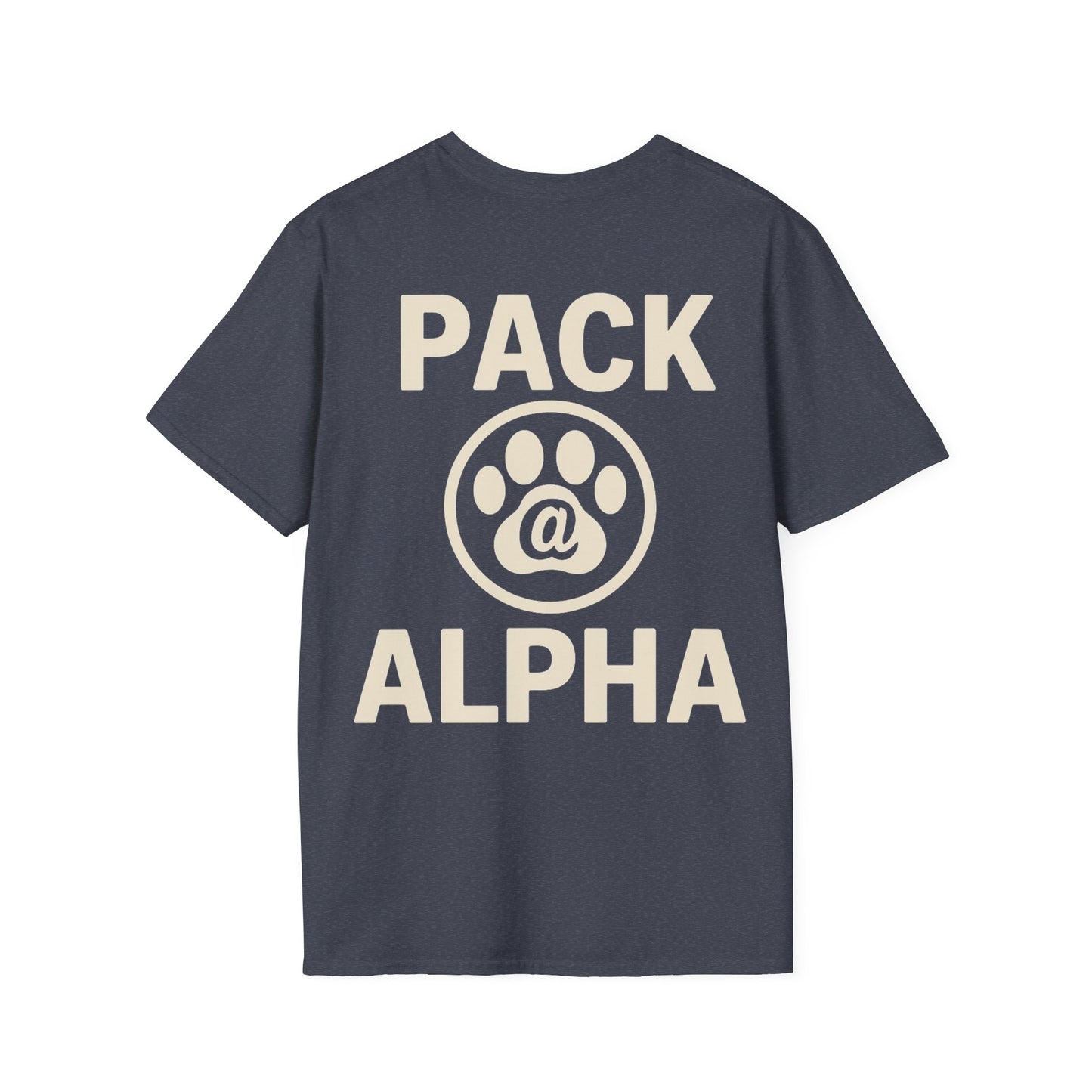 Pack Alpha T-Shirt for Dog Rescue Leaders | Bold Alpha Dog Paw Print Design | Animal Advocate Apparel for Pack Leaders, Adult Unisex T-Shirt