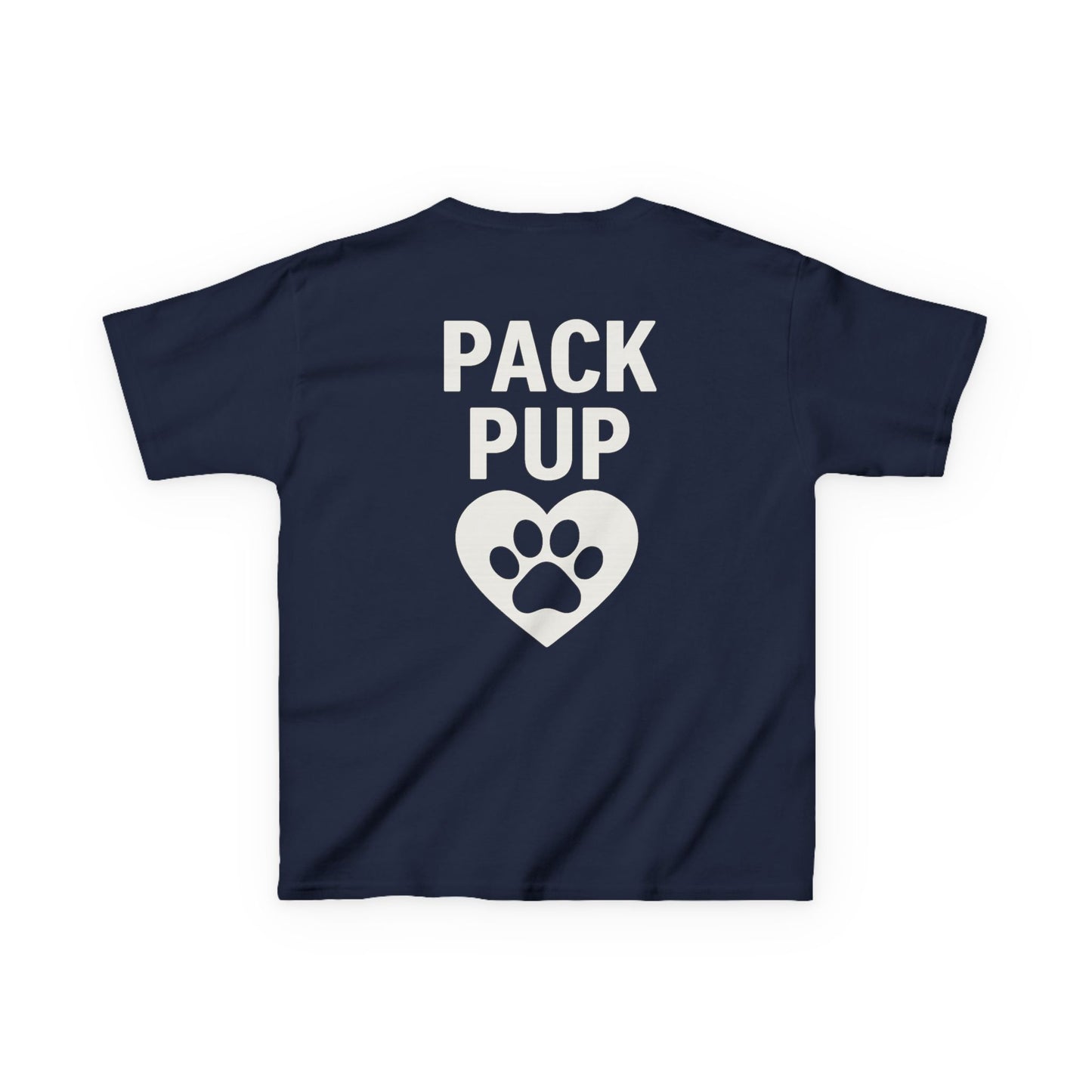 Pack Pup Youth Dog Shirt – Matching Family Rescue Tee – Front Pack Member Logo – Back Pack Pup Design – Gildan 5000B Heavy Cotton – Kid’s Two-Sided Rescue Shirt – Animal Shelter Support – Dog Lover Gift – Pack Collection, Adult Unisex T-Shirt