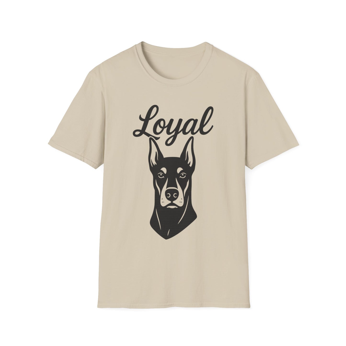 Loyal Doberman Pinscher T-Shirt – Fierce & Faithful Dog Lover Graphic Tee | Adopted and Adored Apparel, Adult Unisex T-Shirt