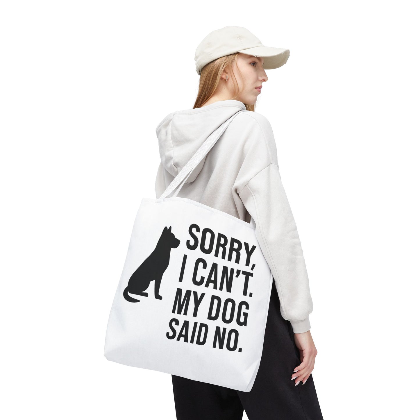 "Sorry, I Can't. My Dog Said No." Playful Dog Lover Tote Bag -, Adult Unisex T-Shirt