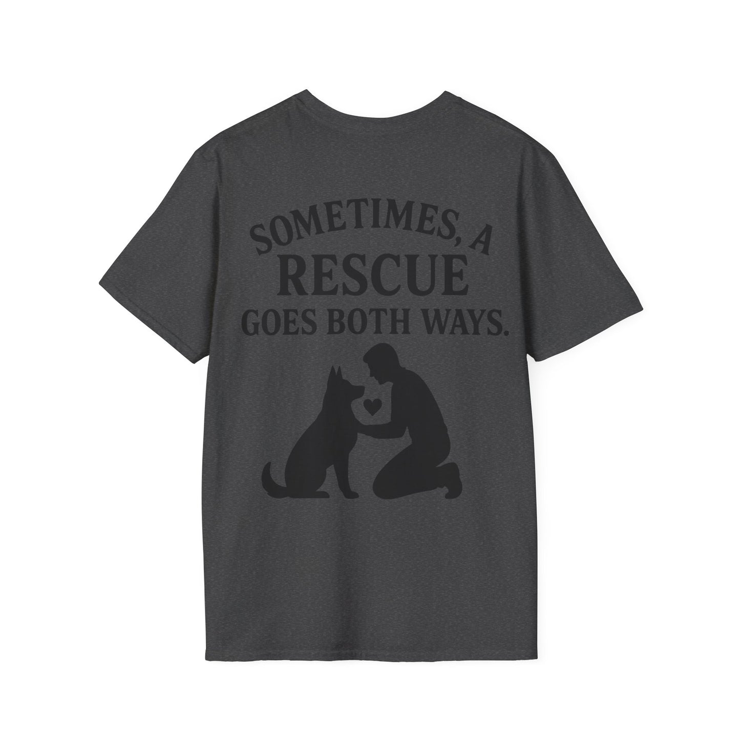 Sometimes a Rescue Goes Both Ways Shirt – Dog Rescue T-Shirt for Women & Men – Animal Adoption Gift – Emotional Pet Lover Tee, Adult Unisex T-Shirt