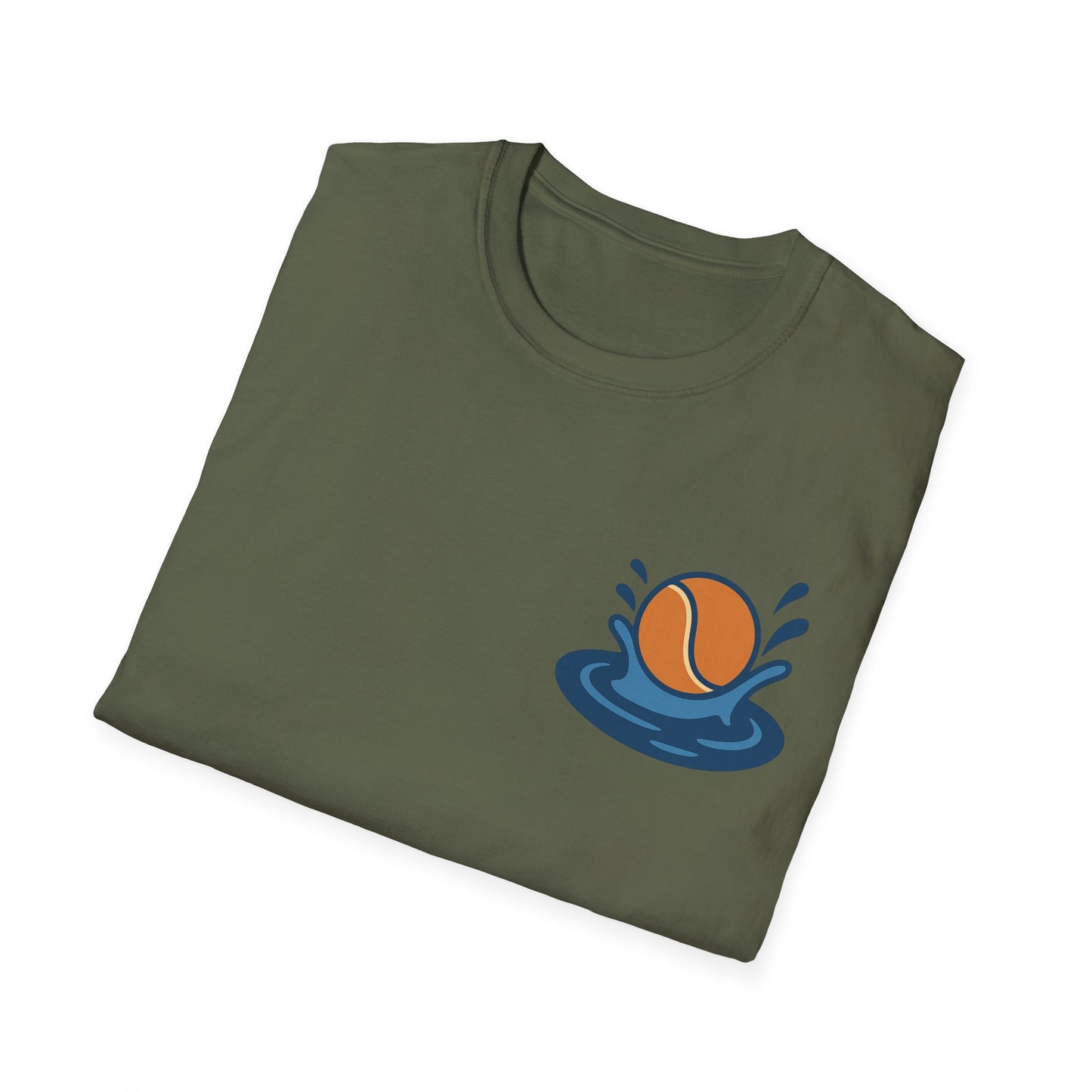 Heat-Stroked Ball-Soaked Dog T-Shirt – Funny Rescue Pool Dog Summer Shirt with Front & Back Print, Adult Unisex T-Shirt