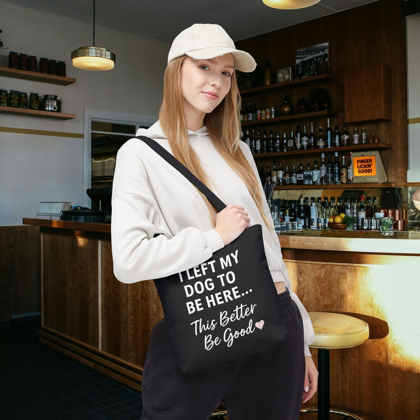 I Left my Dog to be here Tote Bag - Perfect Gift for Pet Owners, Dog Mom Tote, Funny Dog Quotes, Everyday Use, Gift for Dog Lovers, Pet Themed Bag, Adult Unisex T-Shirt