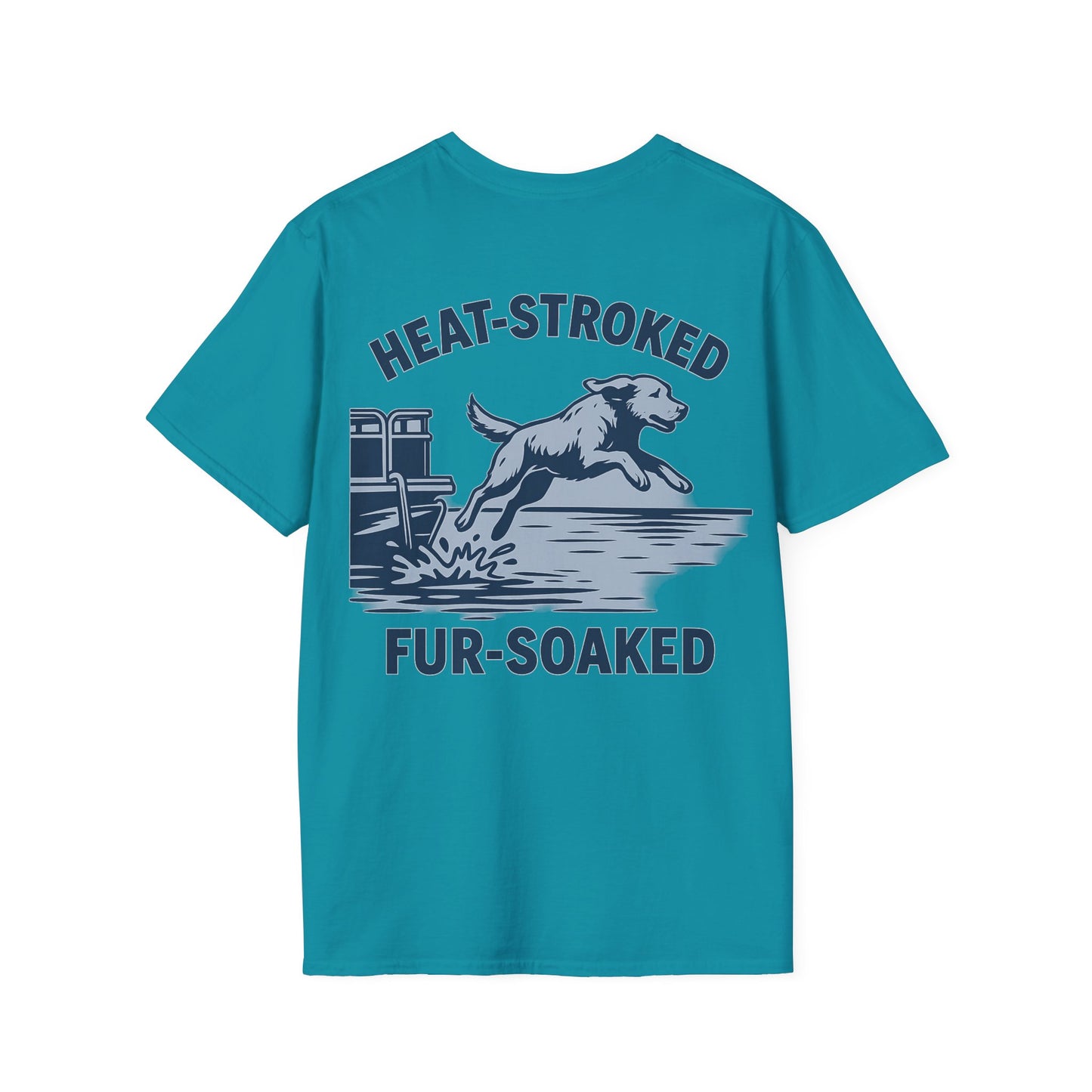 Heat-Stroked Fur-Soaked Dog T-Shirt – Funny Summer Rescue Shirt for Dog Lovers, Arizona Pet Owners, Salt River Float Trips, and Lake Life Vibes, Adult Unisex T-Shirt