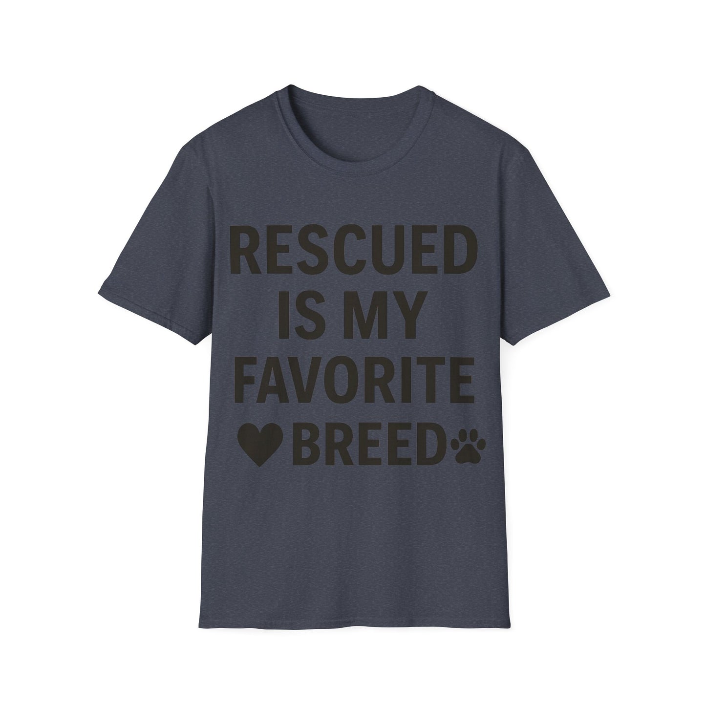 Rescued Is My Favorite Breed Shirt – Dog Rescue Tee, Adopt Don’t Shop Gift, Unisex T-Shirt for Pet Lovers, Adult Unisex T-Shirt