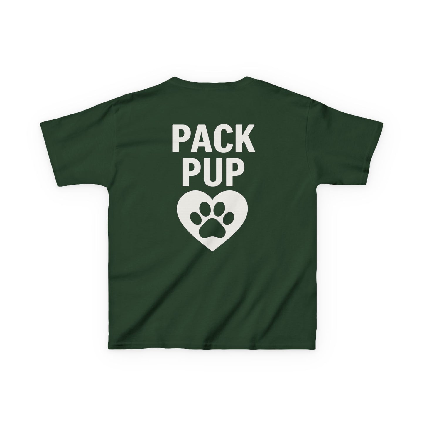 Pack Pup Youth Dog Shirt – Matching Family Rescue Tee – Front Pack Member Logo – Back Pack Pup Design – Gildan 5000B Heavy Cotton – Kid’s Two-Sided Rescue Shirt – Animal Shelter Support – Dog Lover Gift – Pack Collection, Adult Unisex T-Shirt