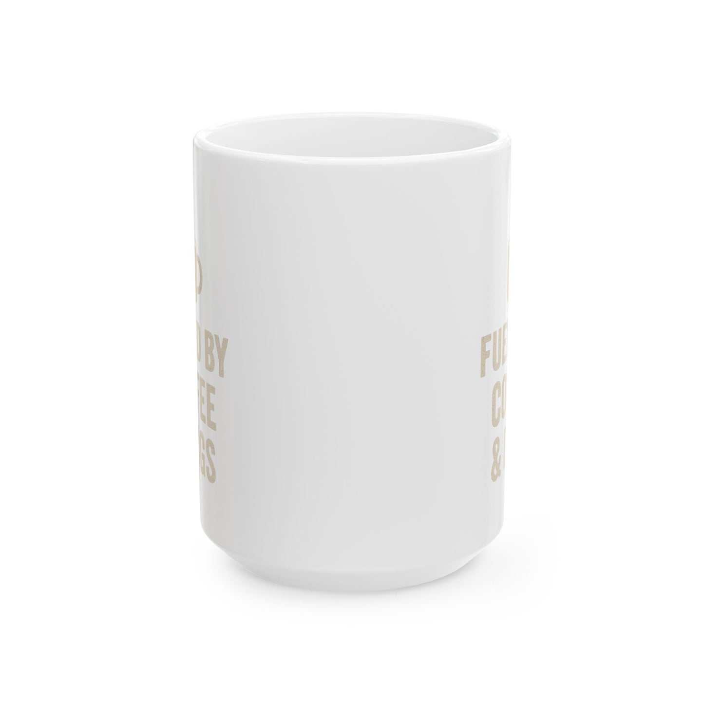 Fueled by Coffee and Dogs Coffee Mug - Gift for Coffee Lovers, Humor Mug for Birthdays, Home Office, Tea Drinkers, and Desk Decor