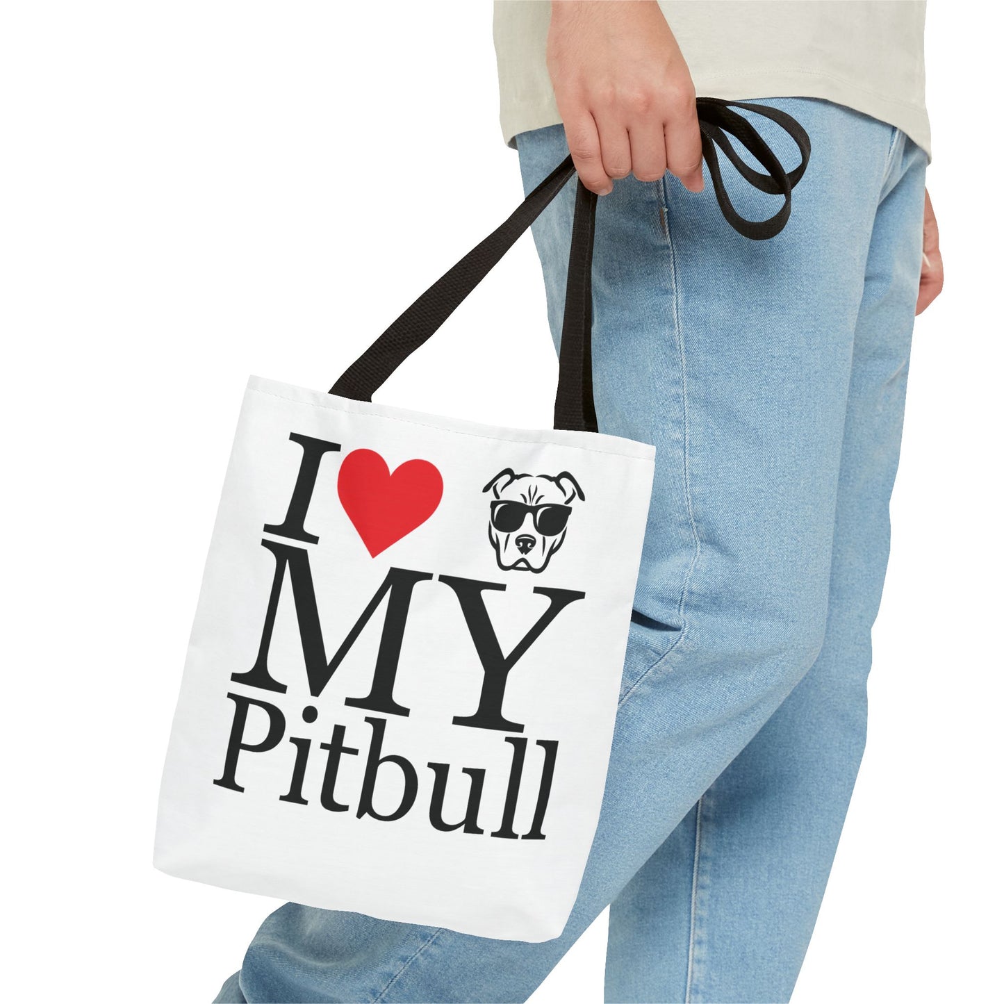 I Love My Pitbull Tote Bag | Pet Lover Gift, Dog Mom Tote, Stylish Canvas Bag, Animal Rescue Fundraiser, Show Your Love, Adult Unisex T-Shirt