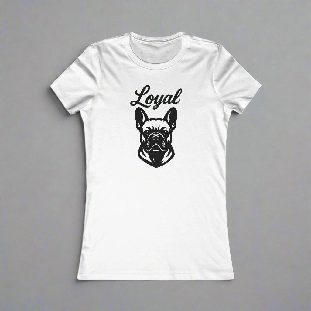 Loyal French Bulldog Tee, Dog Lover Gift, Casual Women's T-Shirt, Pet Owner Apparel, Animal Enthusiast Shirt, Adult Unisex T-Shirt