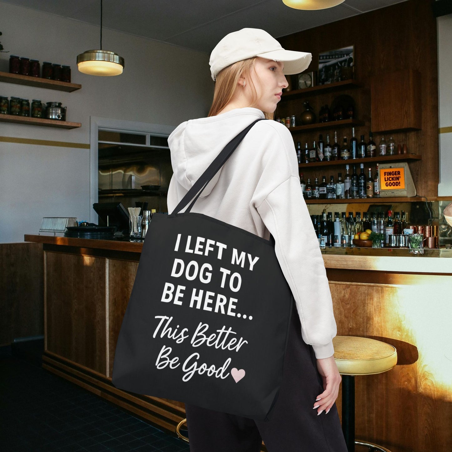 I Left my Dog to be here Tote Bag - Perfect Gift for Pet Owners, Dog Mom Tote, Funny Dog Quotes, Everyday Use, Gift for Dog Lovers, Pet Themed Bag, Adult Unisex T-Shirt