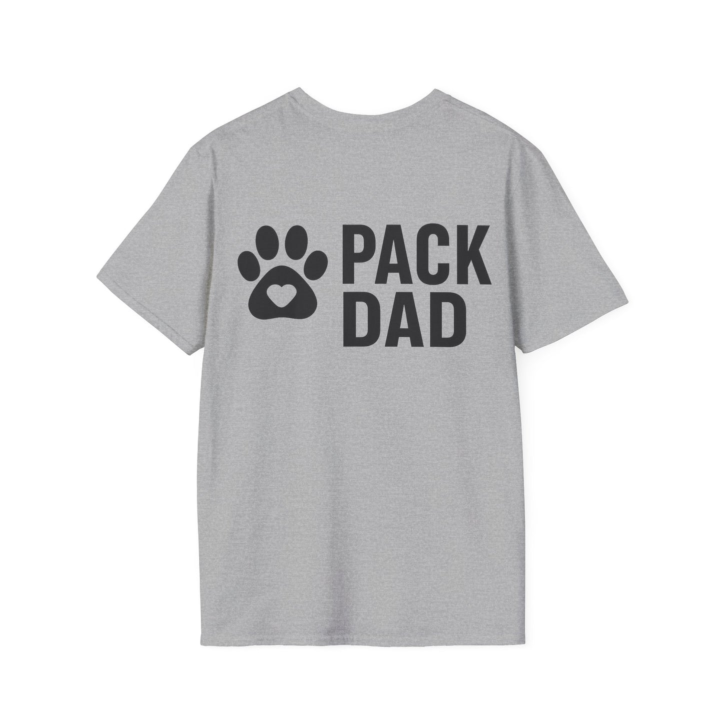 Pack Dad T-Shirt with Paw Print – Matching Dog Family Tee – Father’s Day Dog Dad Gift – Adopted and Adored Apparel, Adult Unisex T-Shirt