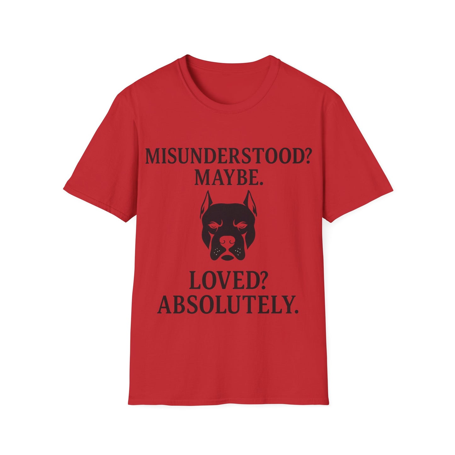 Misunderstood Pit Bull Shirt β Cropped Ear Dog Rescue Tee β White or Black Lettering β Adopt Donβt Shop Shirt β Pitbull Lover Gift, Adult Unisex T-Shirt