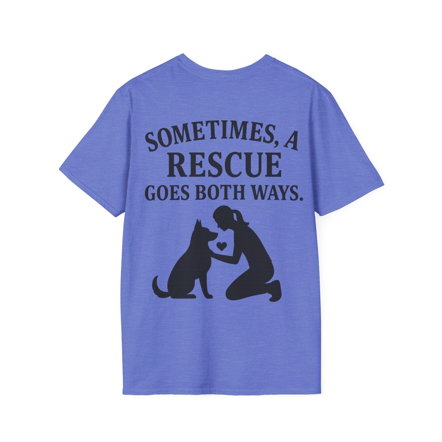 Sometimes a Rescue Goes Both Ways Shirt – Dog Rescue T-Shirt for Women & Men – Animal Adoption Gift – Emotional Pet Lover Tee, Adult Unisex T-Shirt