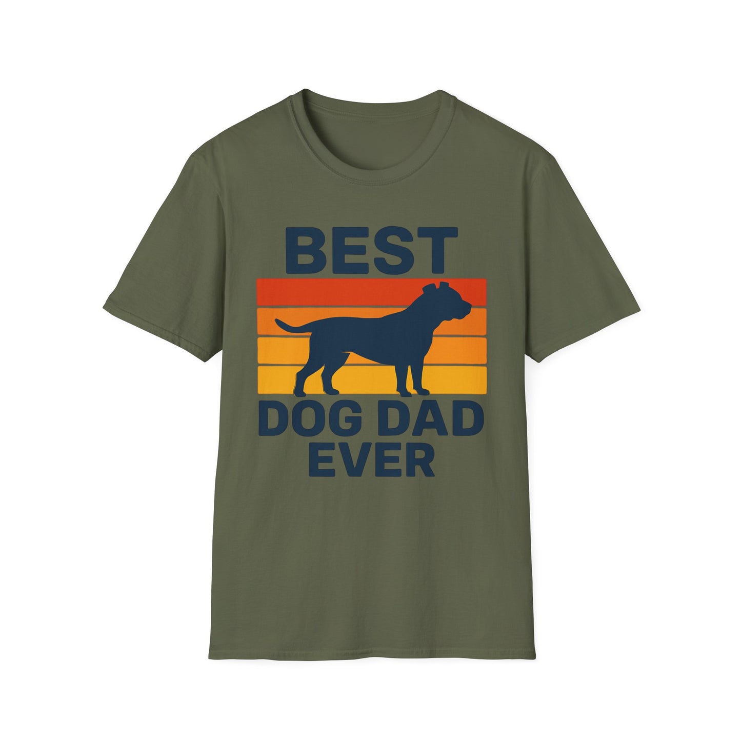 Best Dog Dad Ever Pit bull Adult Unisex T-Shirt, Pet Lover Gift, Father's Day Shirt, Dog Owner Apparel, Fun Casual Top, Dog-Themed Fashion