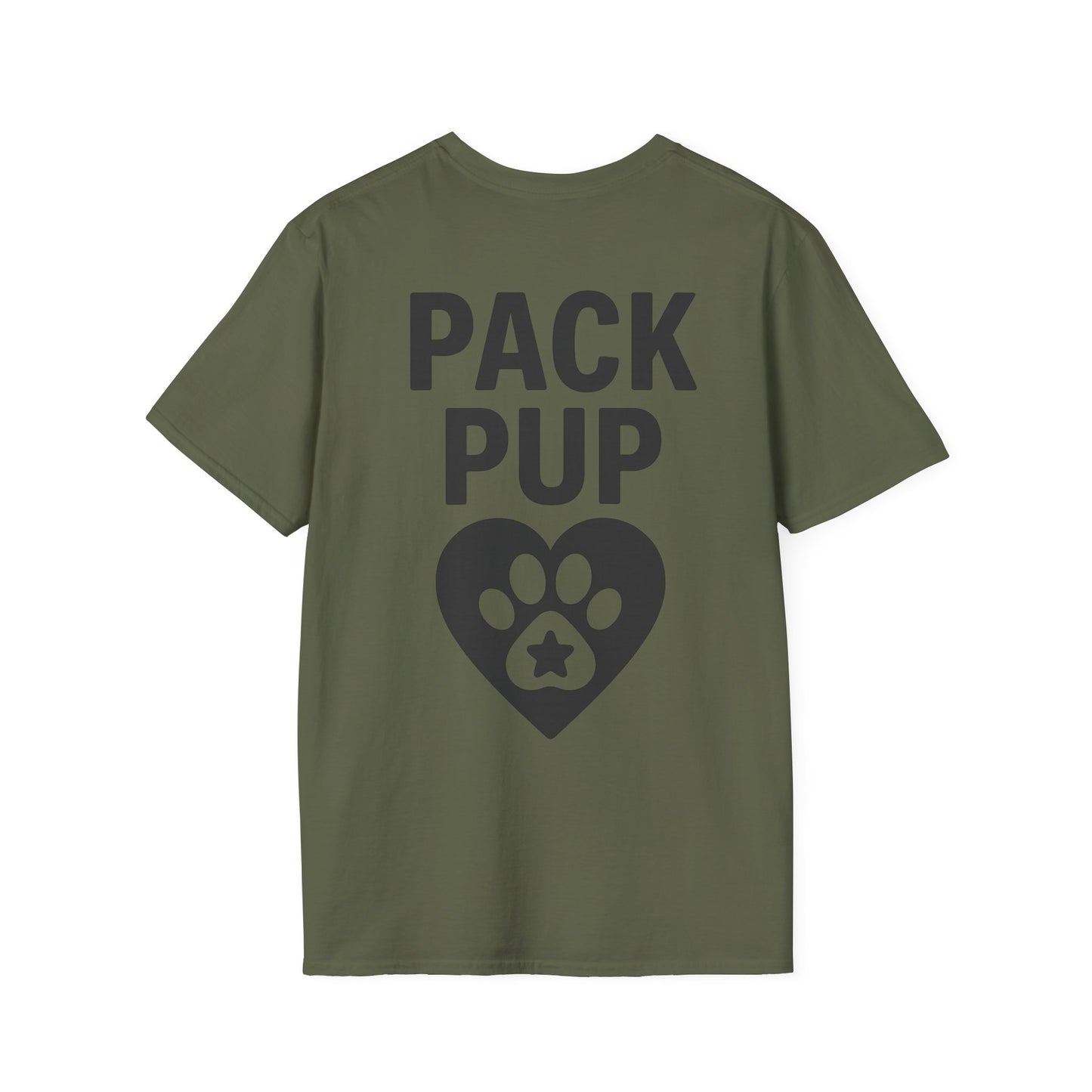 Pack Pup Rescue T-Shirt – Two Sided Dog Lover Tee – Front Pack Member Logo – Back Pack Pup Design – Gildan 64000 Unisex Fit – Matching Family Rescue Apparel – Older Kids or Teens – Animal Shelter Support – Full Pack Set, Adult Unisex T-Shirt