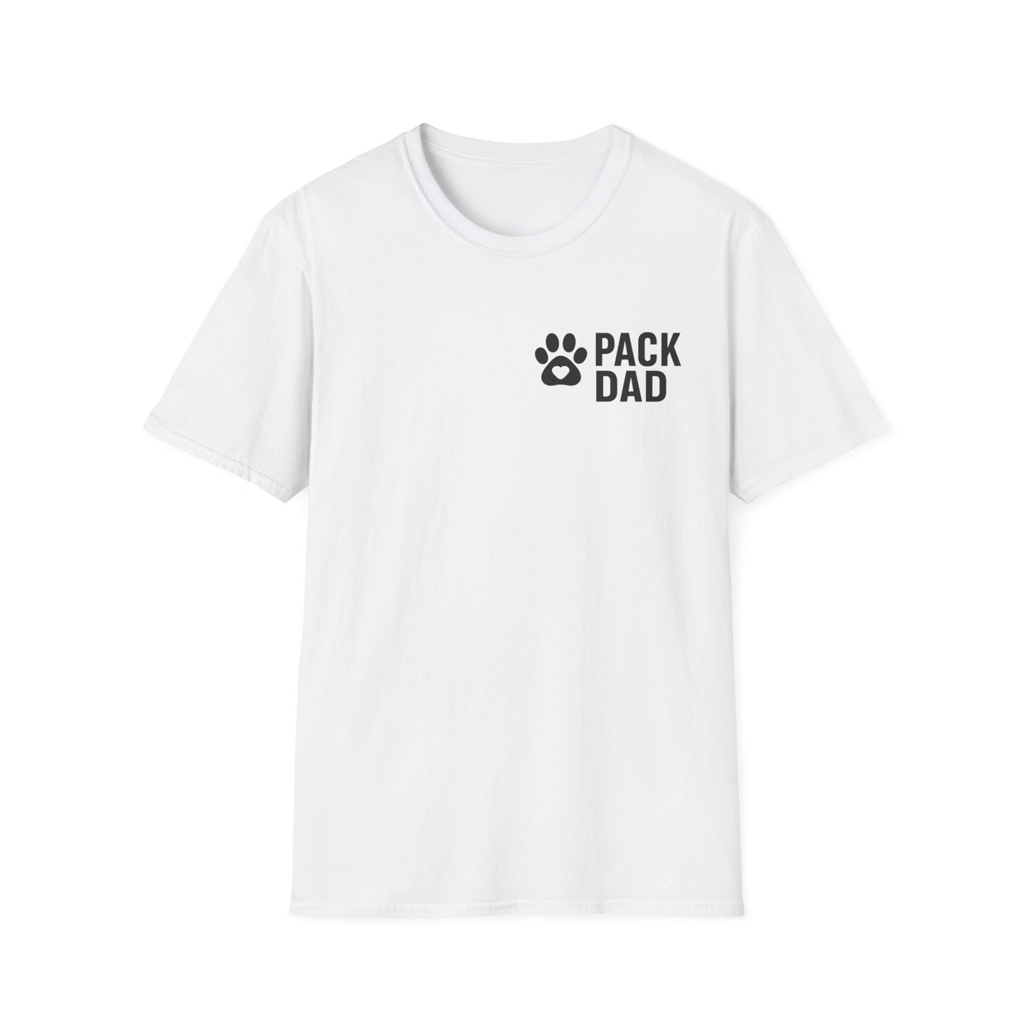 Pack Dad T-Shirt with Paw Print – Matching Dog Family Tee – Father’s Day Dog Dad Gift – Adopted and Adored Apparel, Adult Unisex T-Shirt