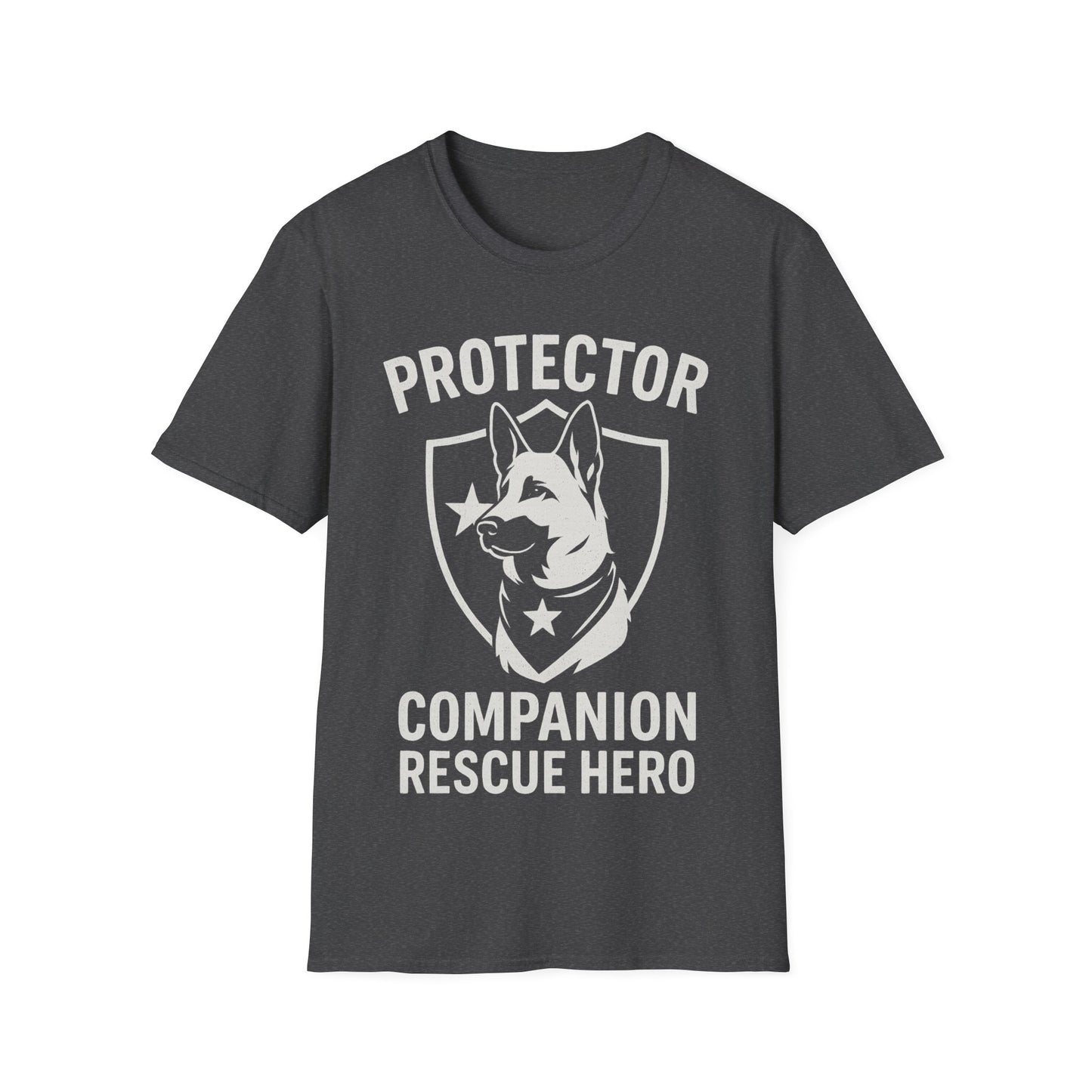 Protector Companion Rescue Hero Shirt – Patriotic Dog Lover T-Shirt – Dog Rescue USA Flag Inspired Tee – Military Style Dog Parent Gift – Adopted and Adored Apparel, Adult Unisex T-Shirt