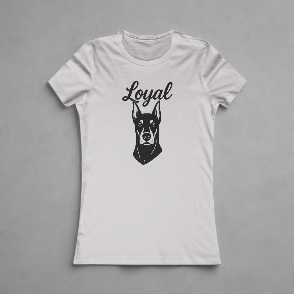 Loyal Doberman Pinscher Dog Lover's Tee, Gift for Dog Owners, Cute Pet Shirt, Animal Lover Apparel, Casual Everyday Wear, Adult Unisex T-Shirt